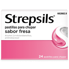 Strepsils sabor Fresa sin azúcar (sacarosa)​
