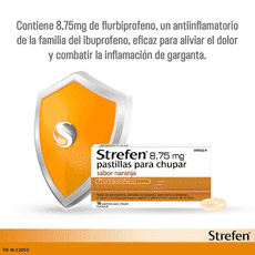 Strefen 8,75 mg Naranja sin azúcar (sacarosa)