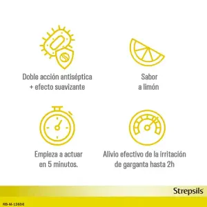 Strepsils sabor Limón sin azúcar (sacarosa)
