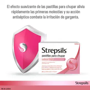 Strepsils sabor Fresa sin azúcar (sacarosa)
