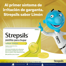 Strepsils sabor Limón sin azúcar (sacarosa)